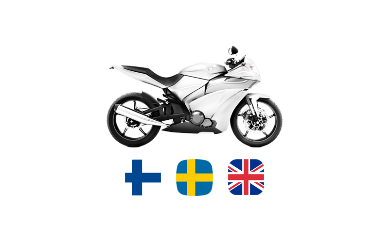 Moottoripyöräkortin (A1, A2, A) teoriakoe – harjoituskokeet